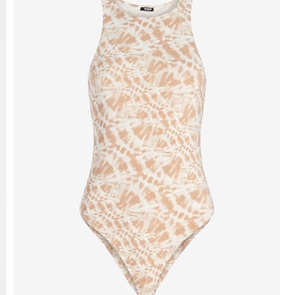 Tan and cream bodysuit